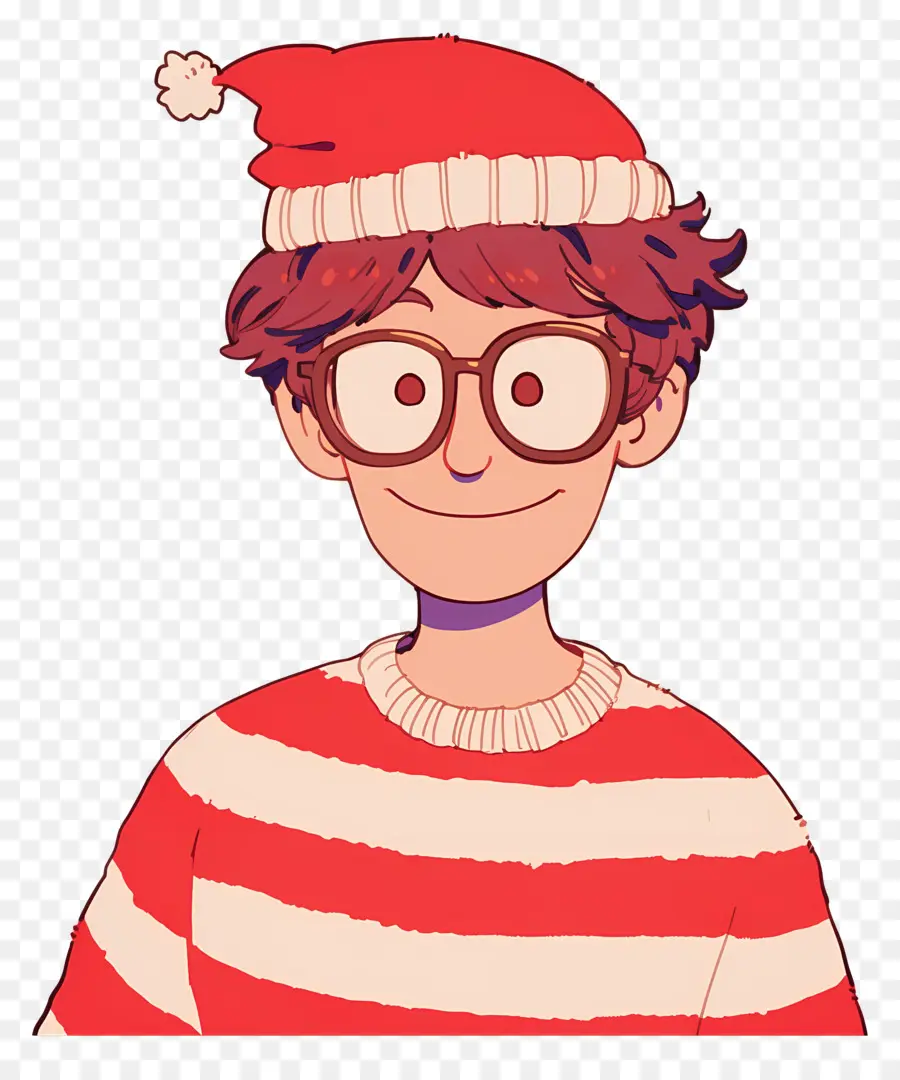 Waldo，Personaje De Camisa A Rayas PNG