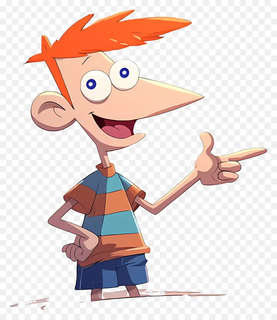 Phineas Flynn，Niño De Dibujos Animados Con Pelo Naranja PNG