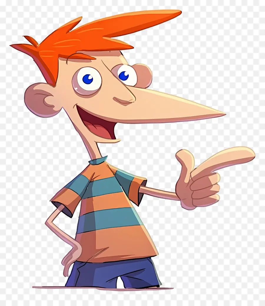 Phineas Flynn，Niño De Dibujos Animados Con Pelo Naranja PNG