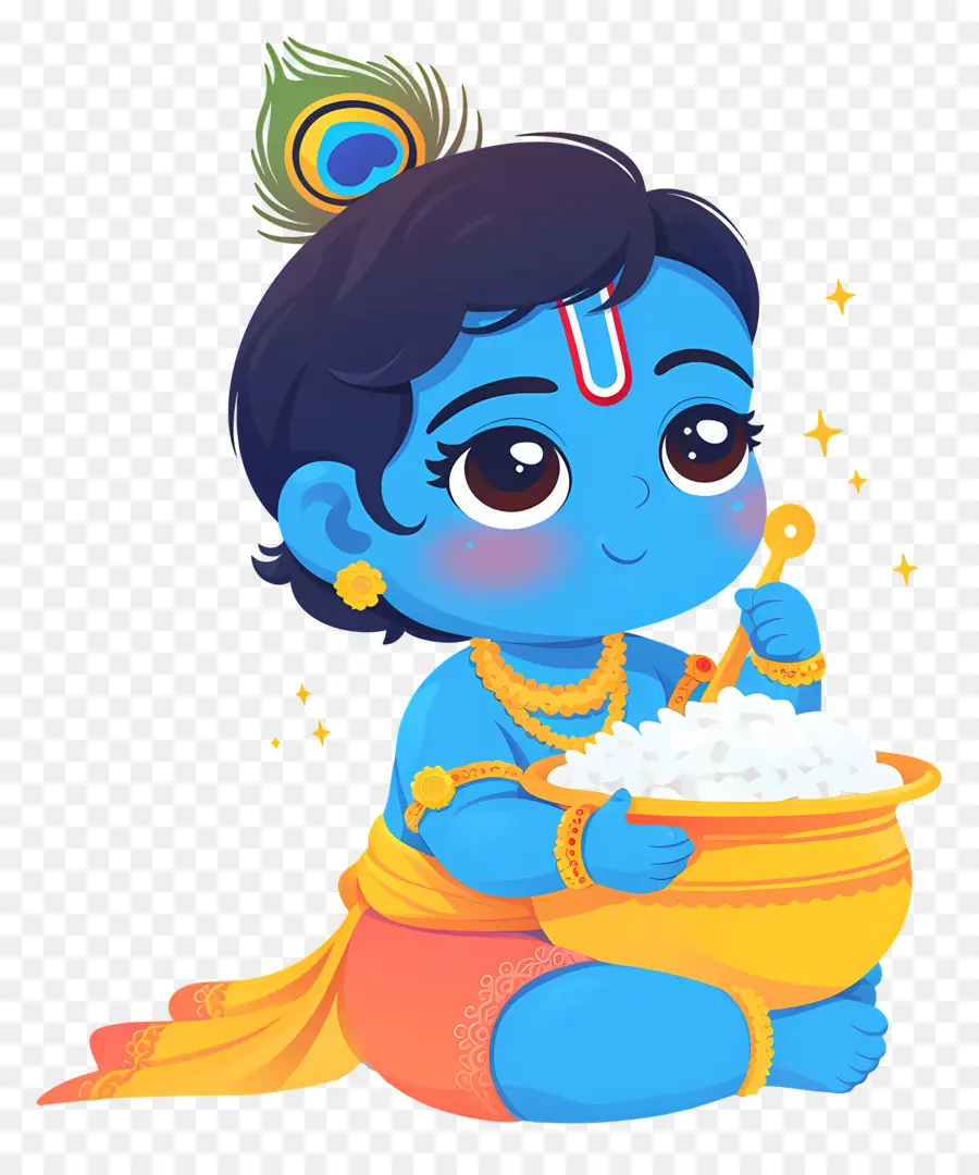 Bebe Krisna，Deidad Niño Azul PNG