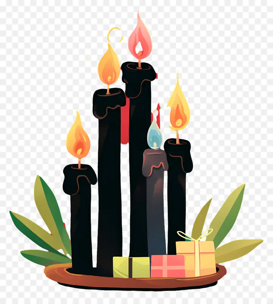 Feliz Kwanzaa，Velas Negras PNG