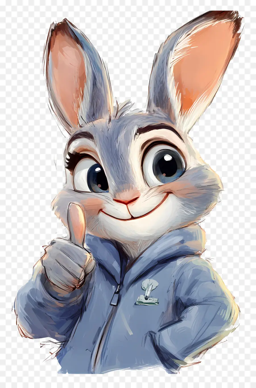 Judy Hopps，Conejo De Dibujos Animados Dando Pulgares Hacia Arriba PNG