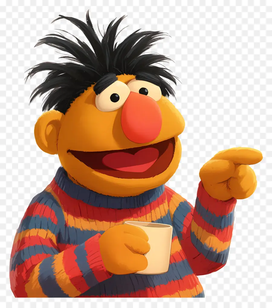 Ernie，Marioneta Naranja PNG