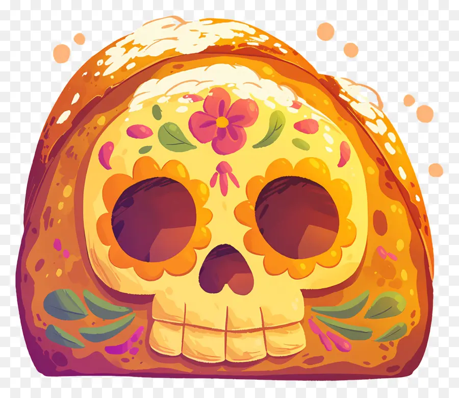 Pan De Muerto，Pan Decorado PNG