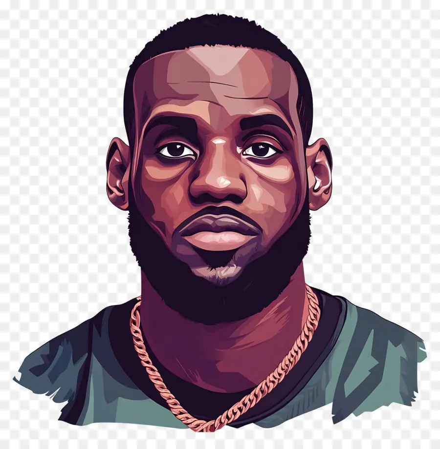 Lebron James，Ilustración De Retrato PNG