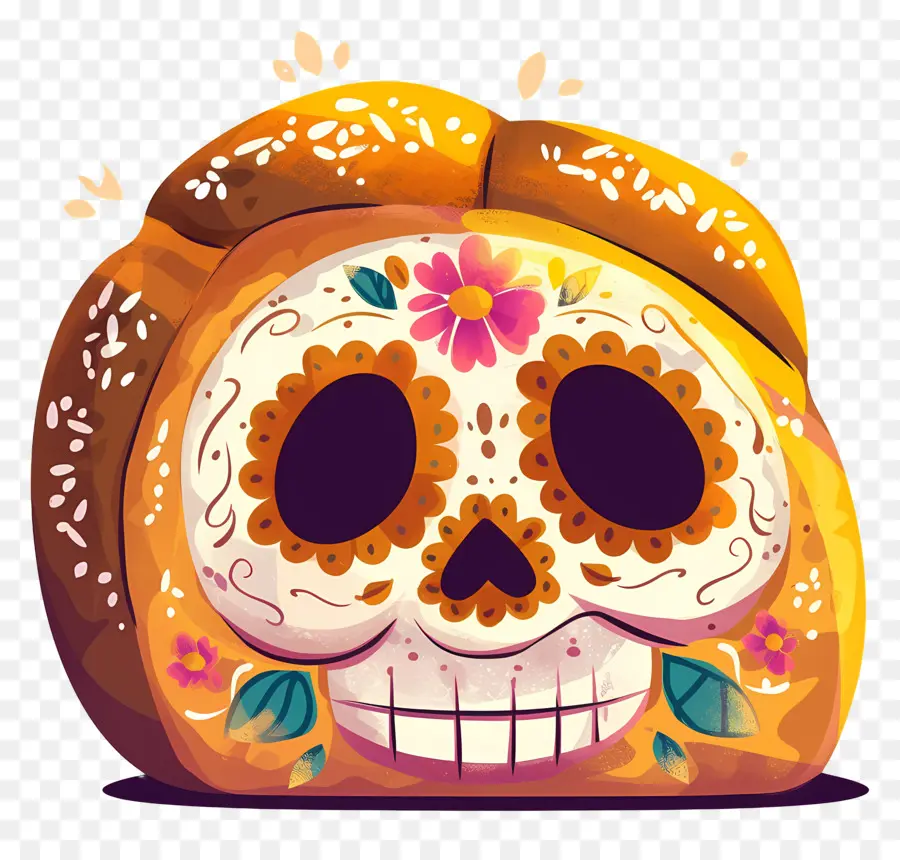 Pan De Muerto，Pan Decorado PNG