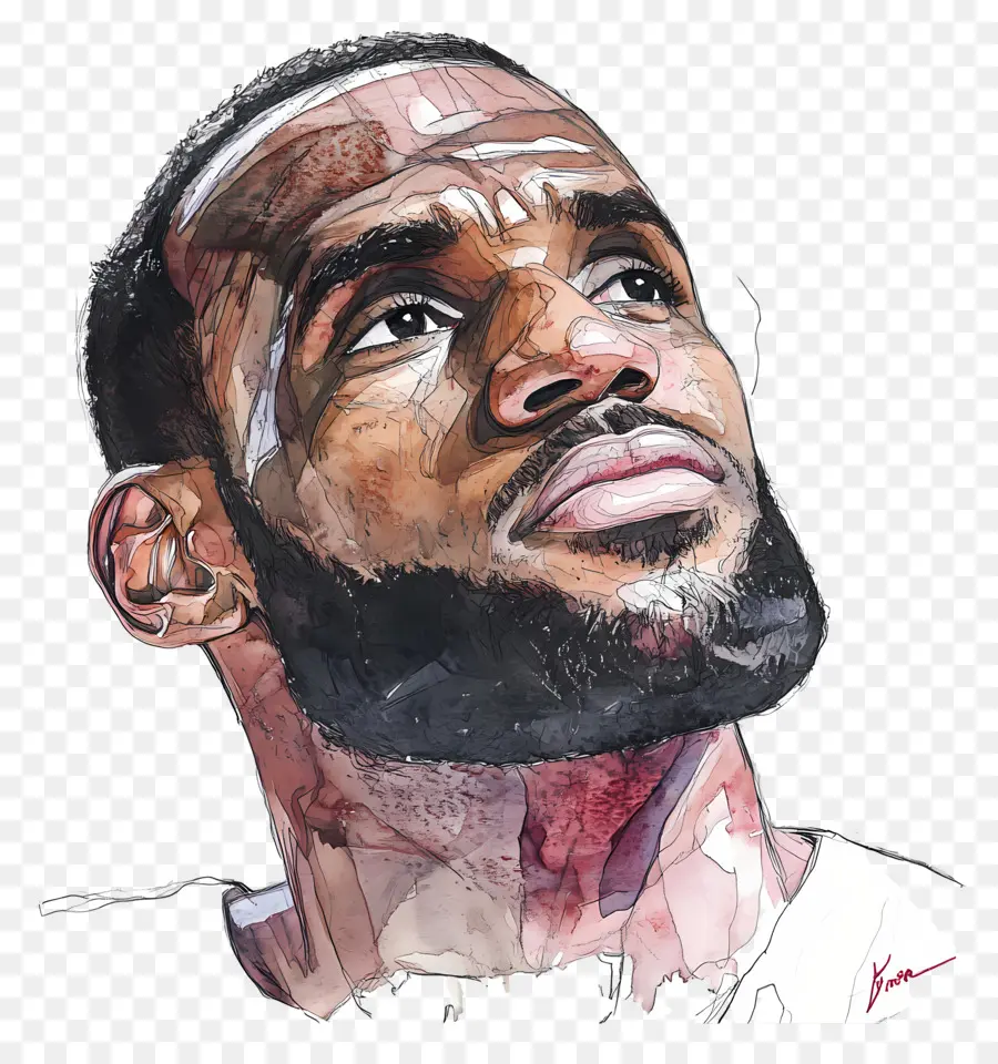 Lebron James，Retrato Artístico PNG