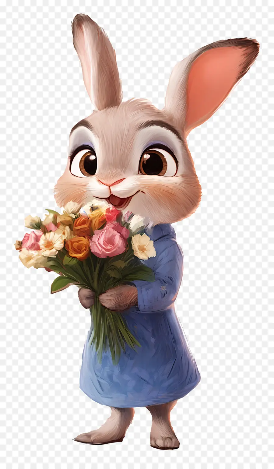 Judy Hopps，Conejo Con Flores PNG