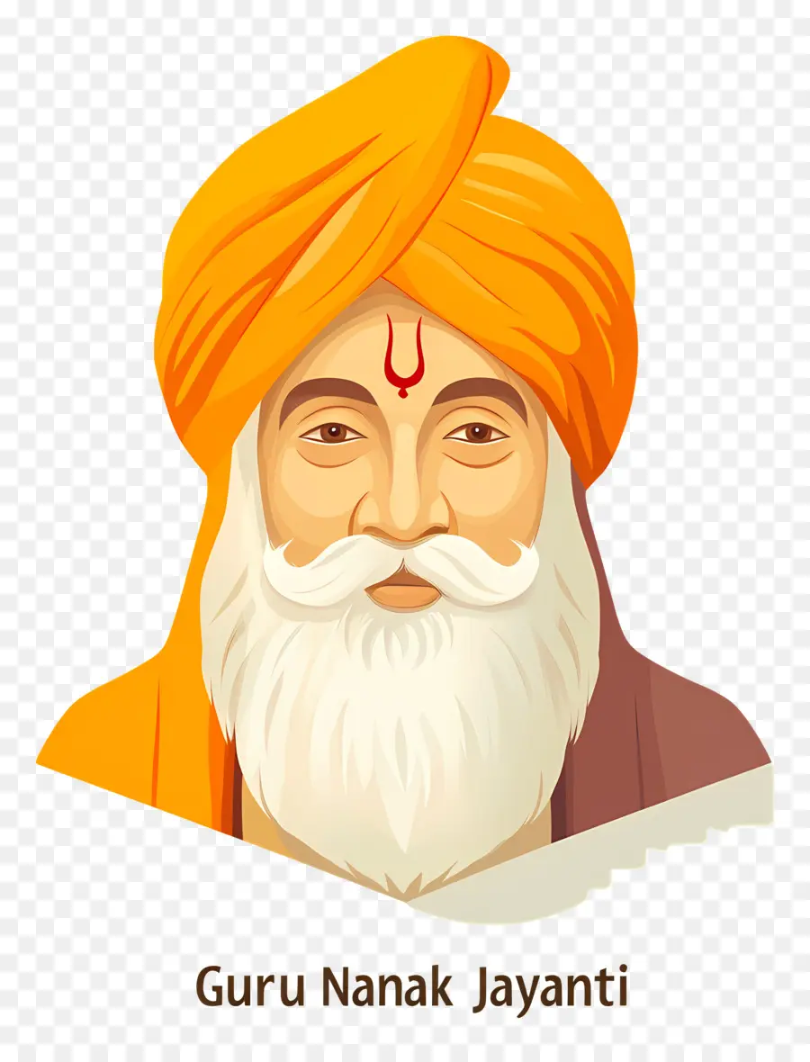 Gurú Nanak Jayanti，Retrato De Figura Espiritual PNG