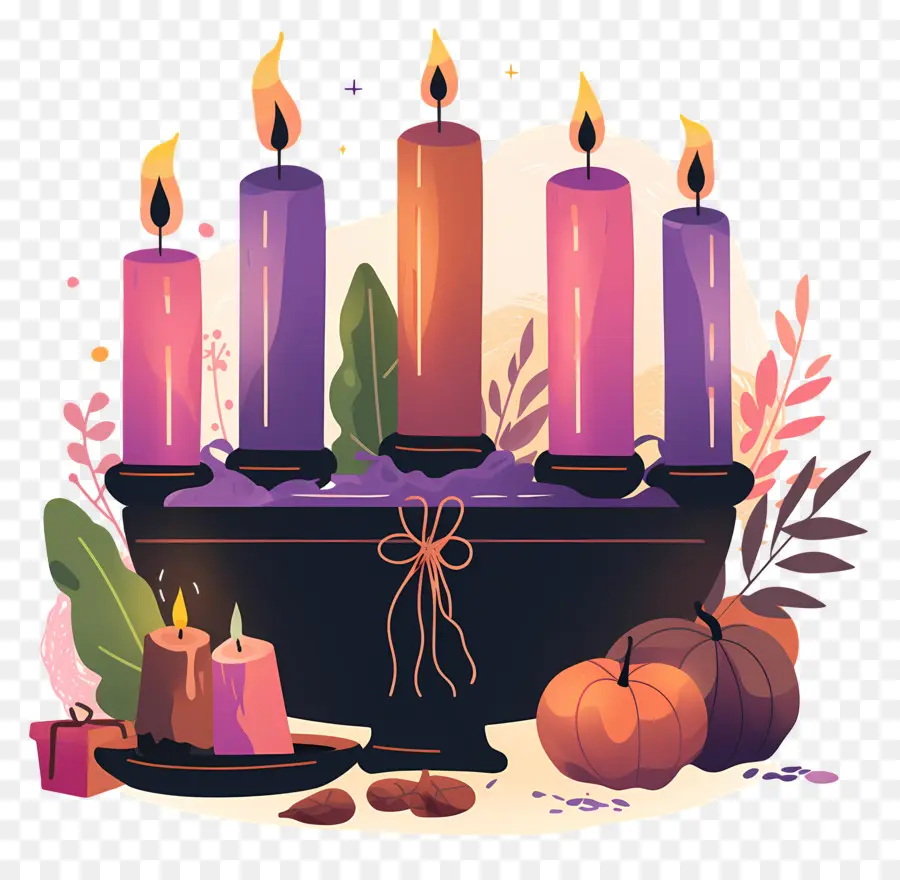 Feliz Kwanzaa，Velas Con Calabazas PNG