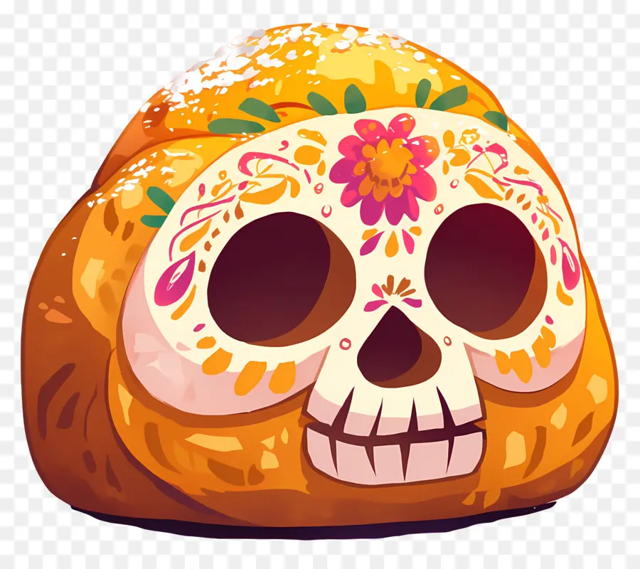 Pan De Muerto，Pan Decorado PNG