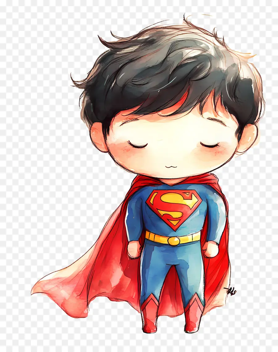 Superhombre，Superhéroe Chibi PNG