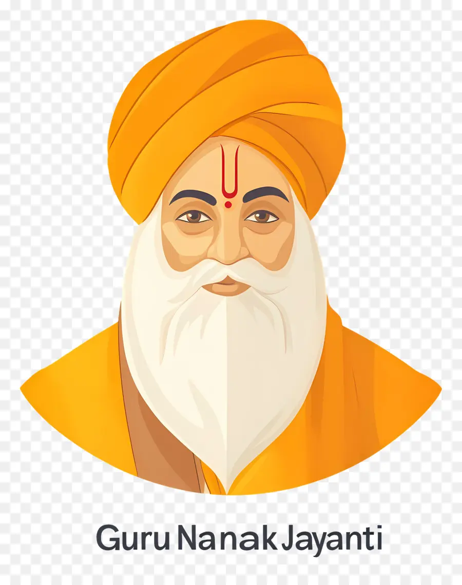 Gurú Nanak Jayanti，Retrato De Figura Espiritual PNG