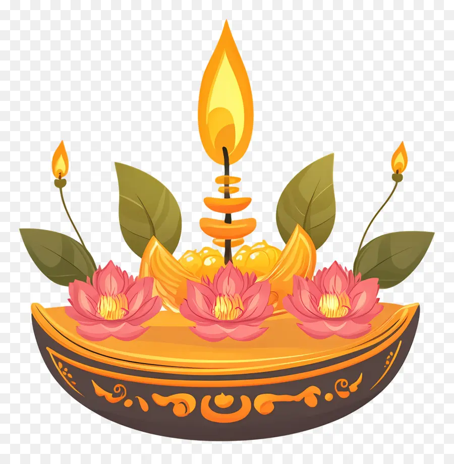 Karthika Purnima，Velas De Loto PNG