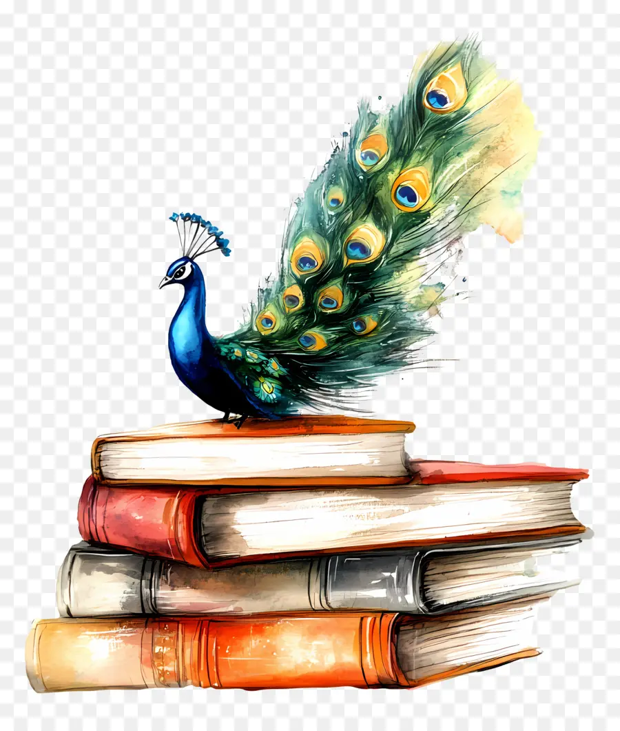 Ayudha Pooja，Pavo Real En Los Libros PNG