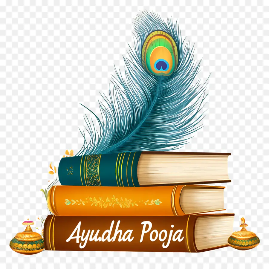 Ayudha Pooja，Libros Con Pluma PNG