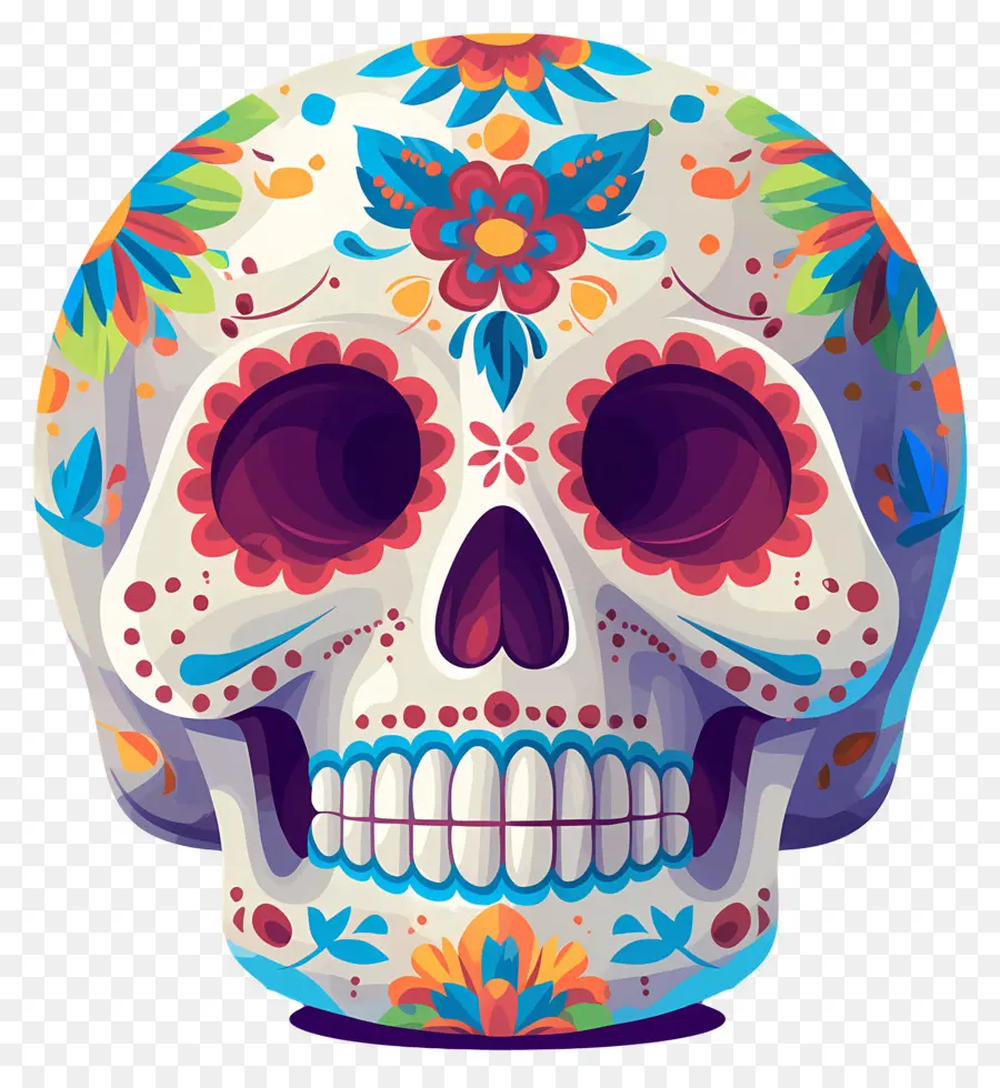 Calavera Mexicana，Calavera Decorada PNG