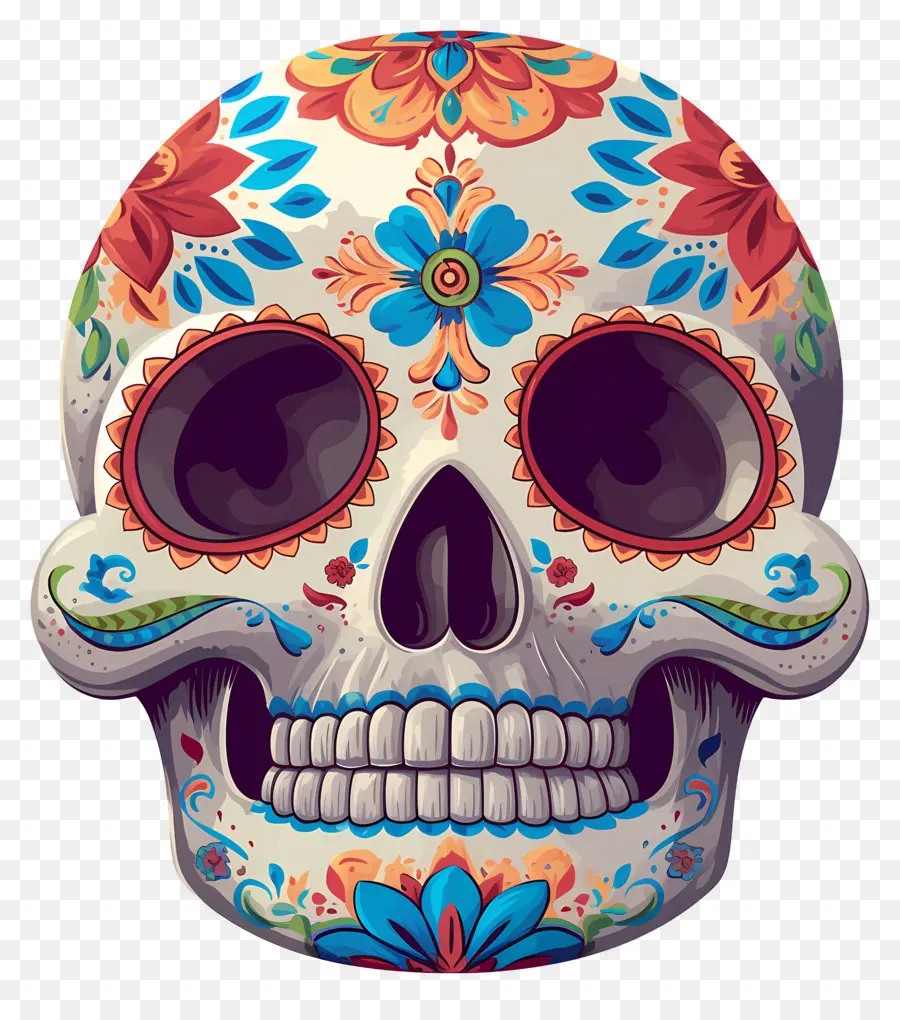 Calavera Mexicana，Calavera Decorada PNG