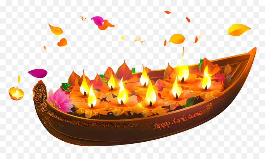 Karthika Purnima，Barco Decorativo PNG