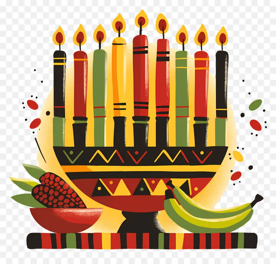 Feliz Kwanzaa，Kwanzaa Kinara PNG