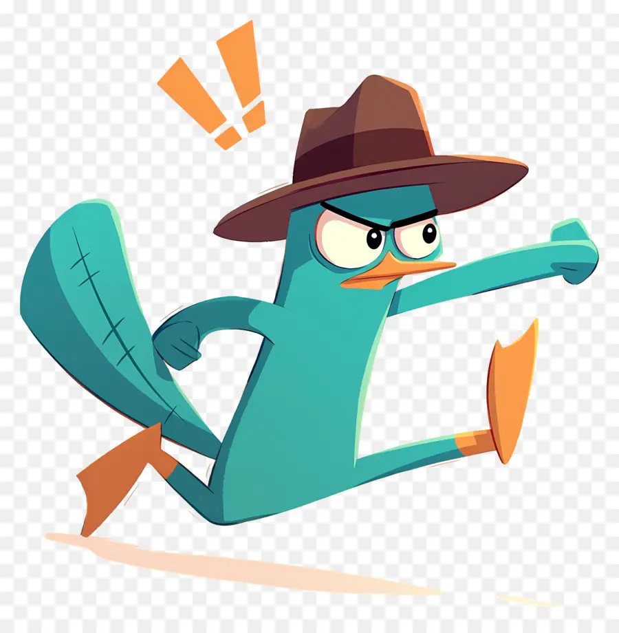 Perry El Ornitorrinco，Agente Ornitorrinco En Acción PNG