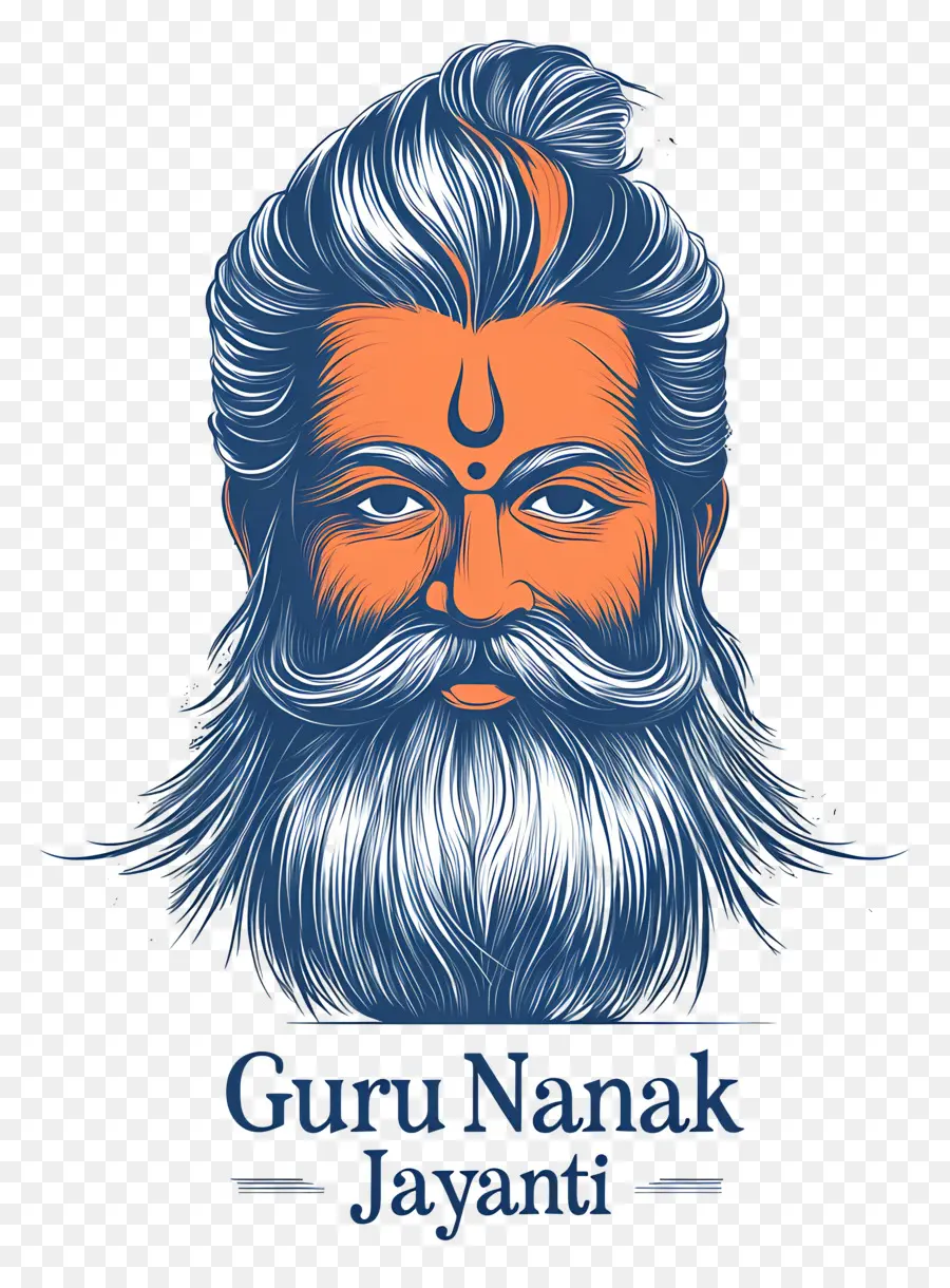 Gurú Nanak Jayanti，Retrato Del Gurú Nanak PNG