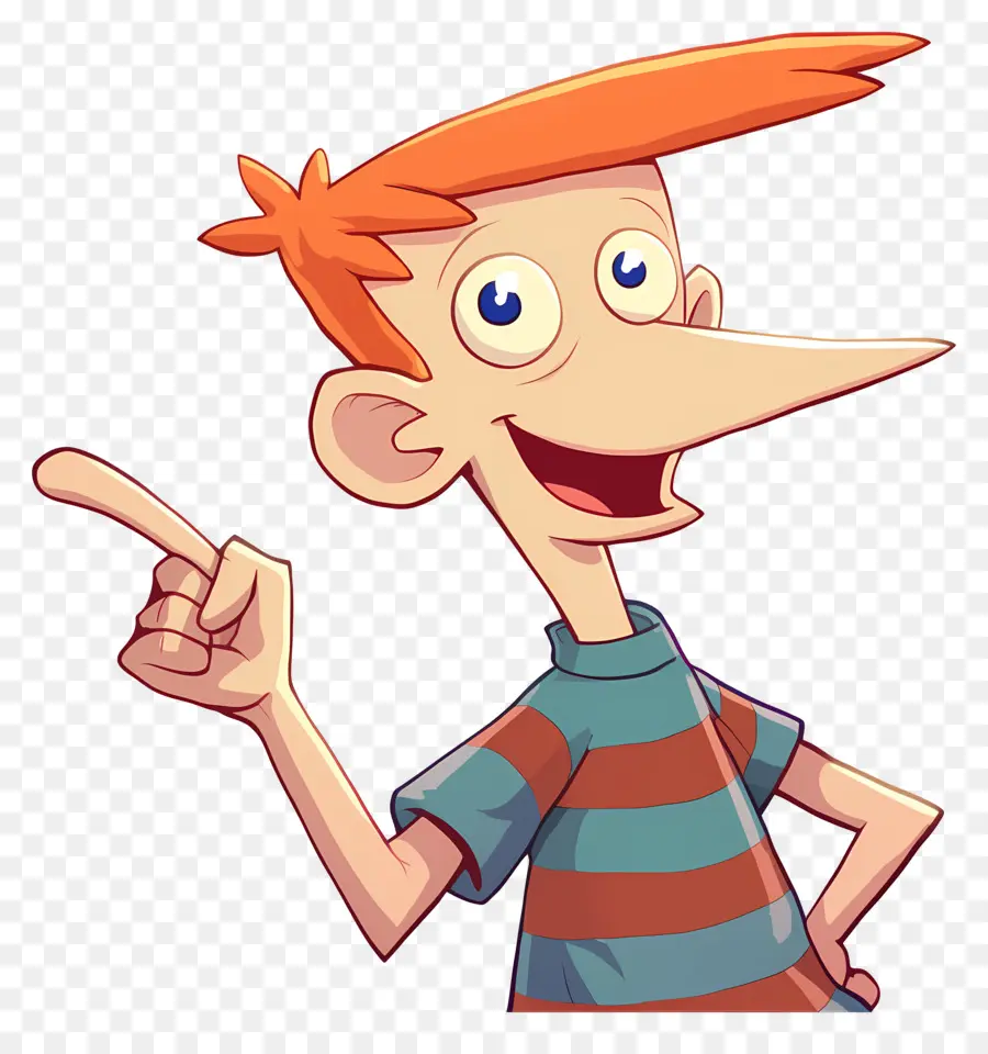 Phineas Flynn，Niño De Dibujos Animados Con Pelo Naranja PNG