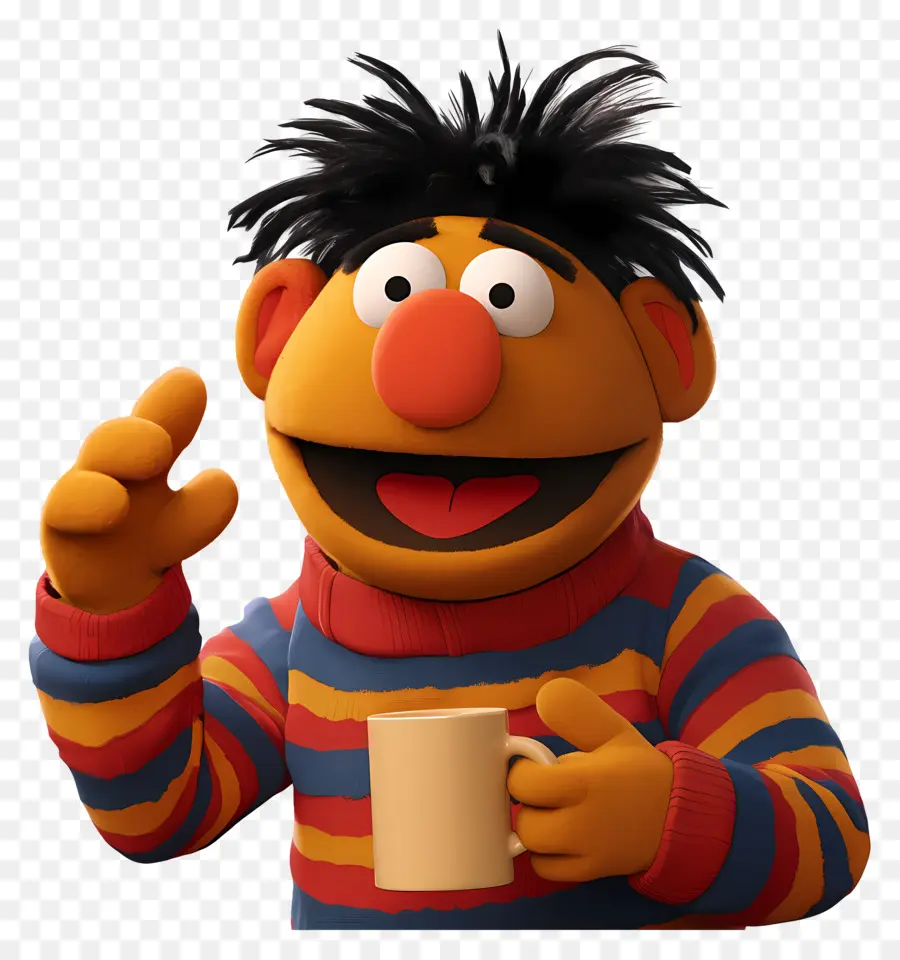 Ernie，Marioneta Naranja PNG