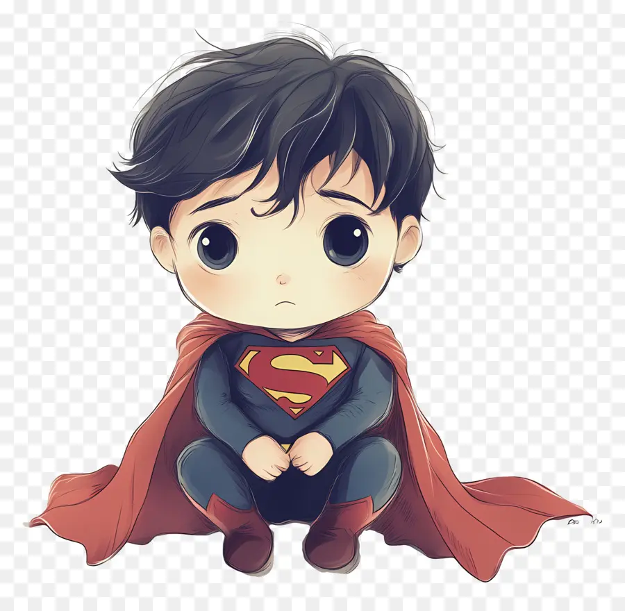 Superhombre，Superhéroe Chibi PNG