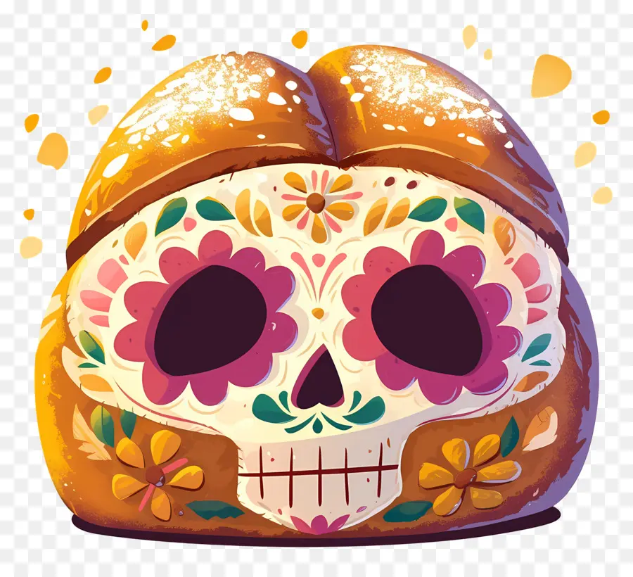 Pan De Muerto，Pan Decorado PNG