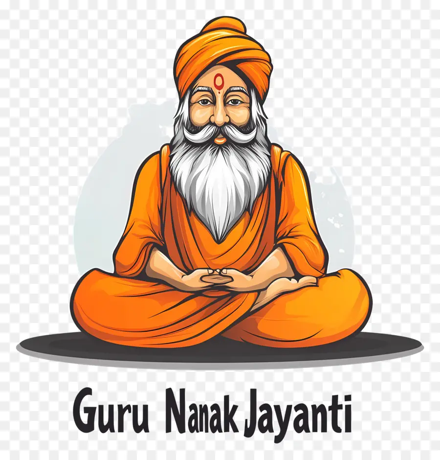 Gurú Nanak Jayanti，Figura Meditando PNG