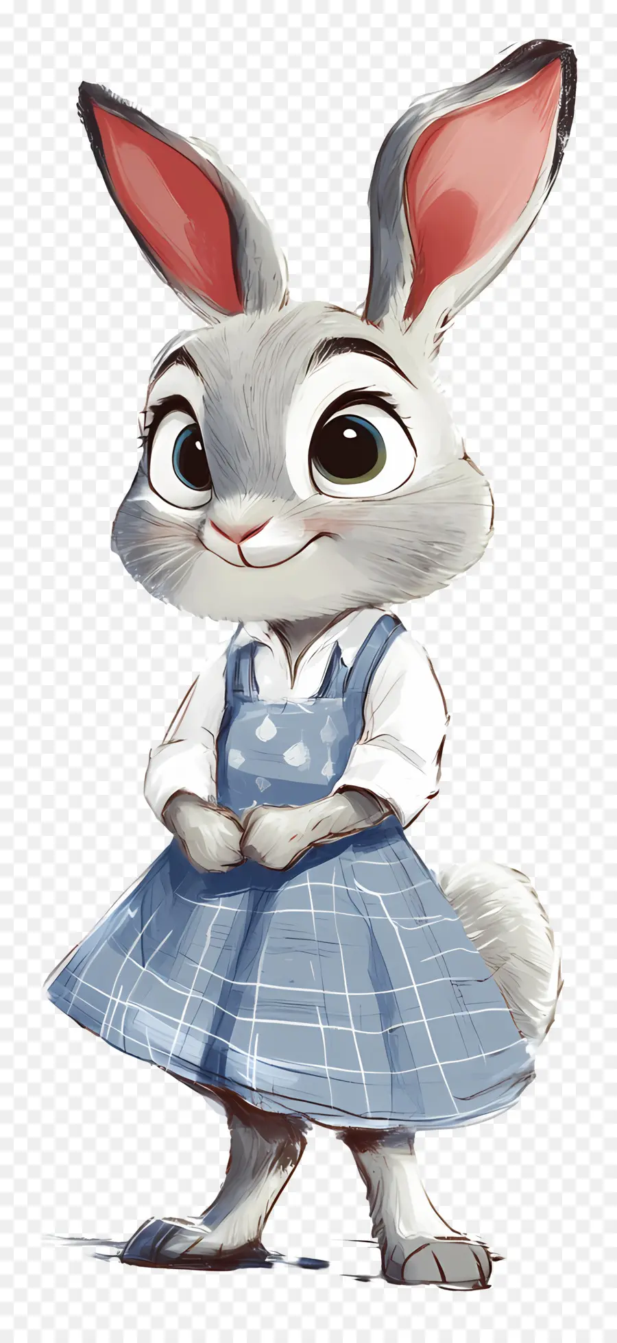 Judy Hopps，Conejo De Dibujos Animados En Vestido Azul PNG