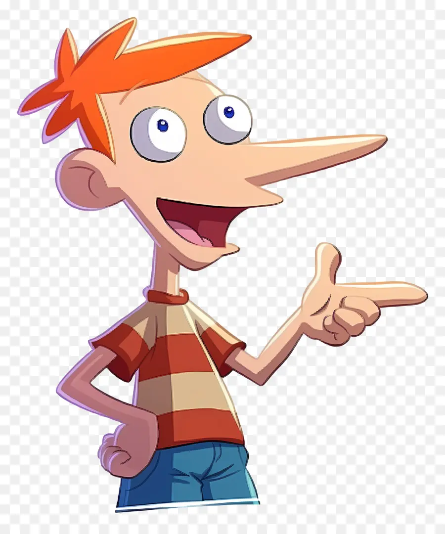 Phineas Flynn，Niño De Dibujos Animados Con Pelo Naranja PNG