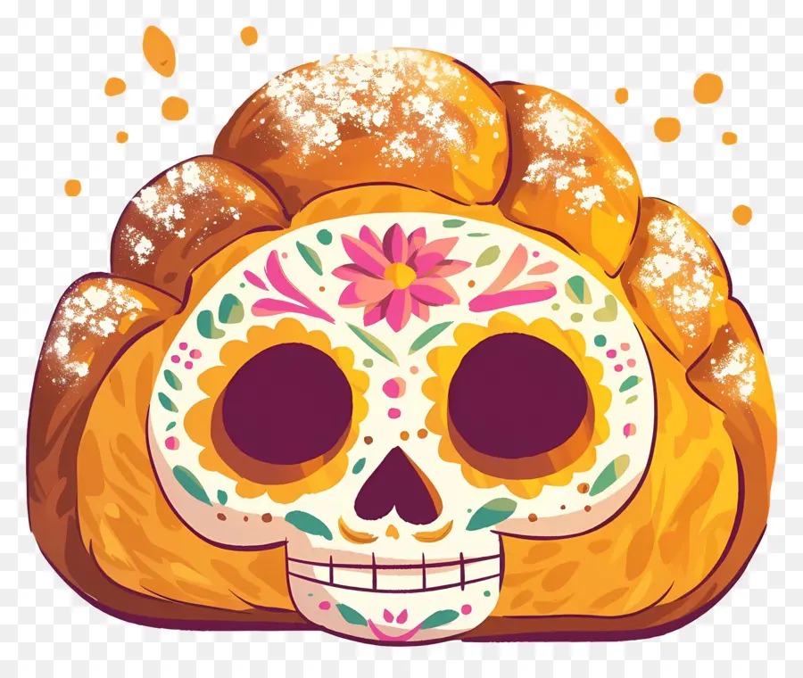 Pan De Muerto，Pan Decorado PNG