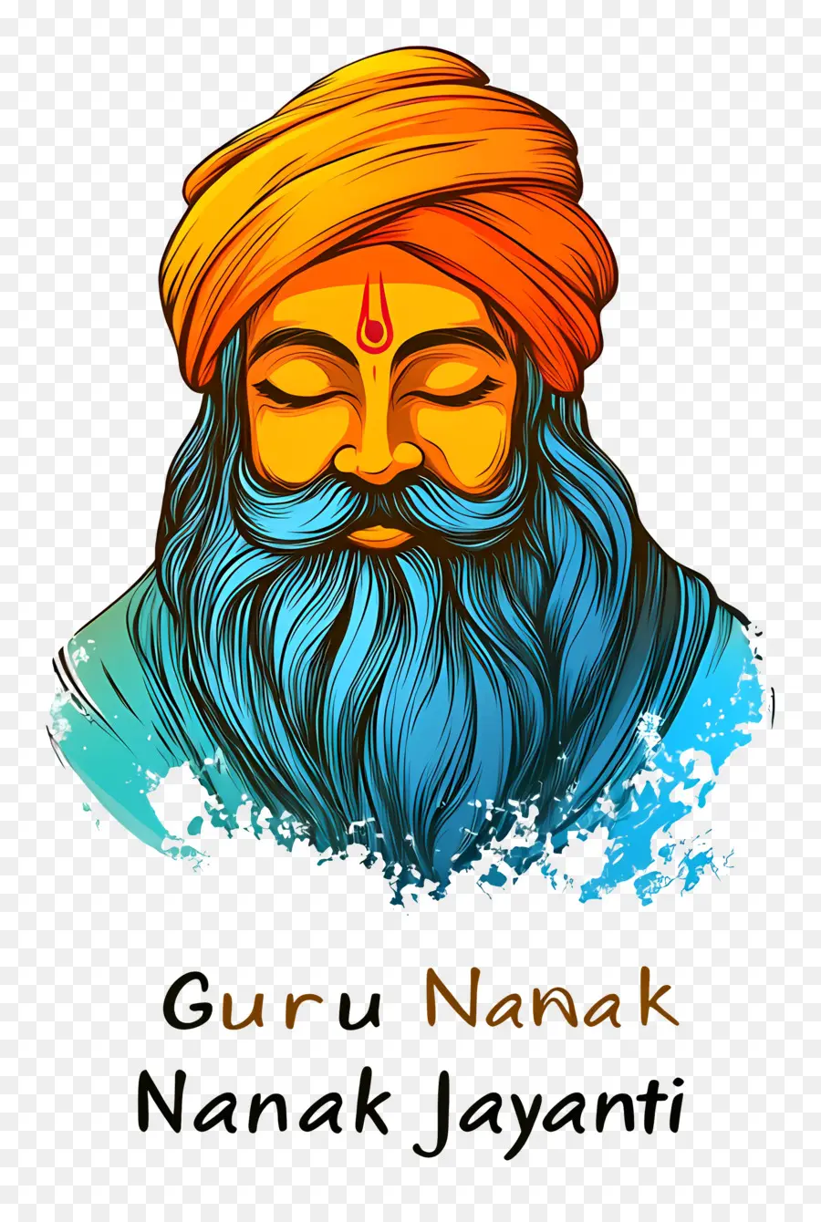 Gurú Nanak Jayanti，El Colorido Gurú Nanak PNG