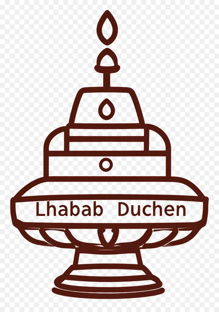 Lhabab Duchen，Esquema De La Estupa PNG