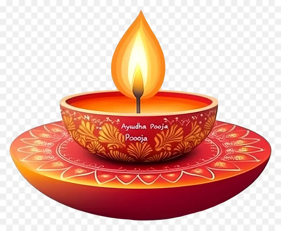 Ayudha Pooja，Lámpara De Aceite Encendida PNG