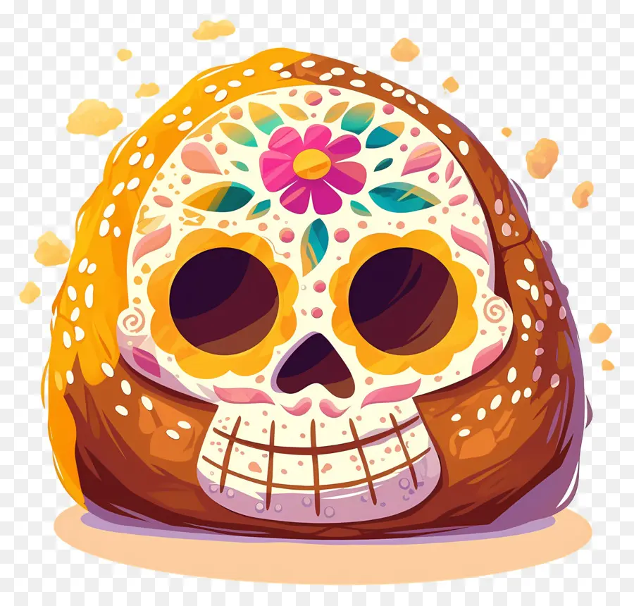 Pan De Muerto，Pan Decorado PNG