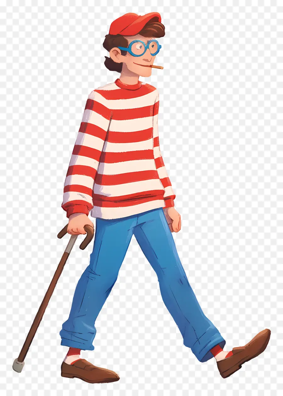 Waldo，Personaje De Camisa A Rayas PNG