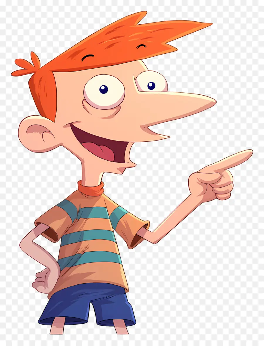 Phineas Flynn，Niño De Dibujos Animados Con Pelo Naranja PNG