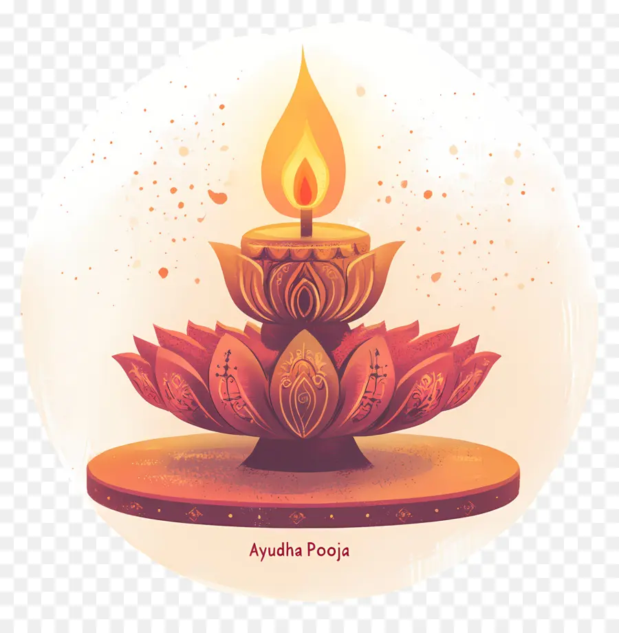 Ayudha Pooja，Lámpara De Loto PNG