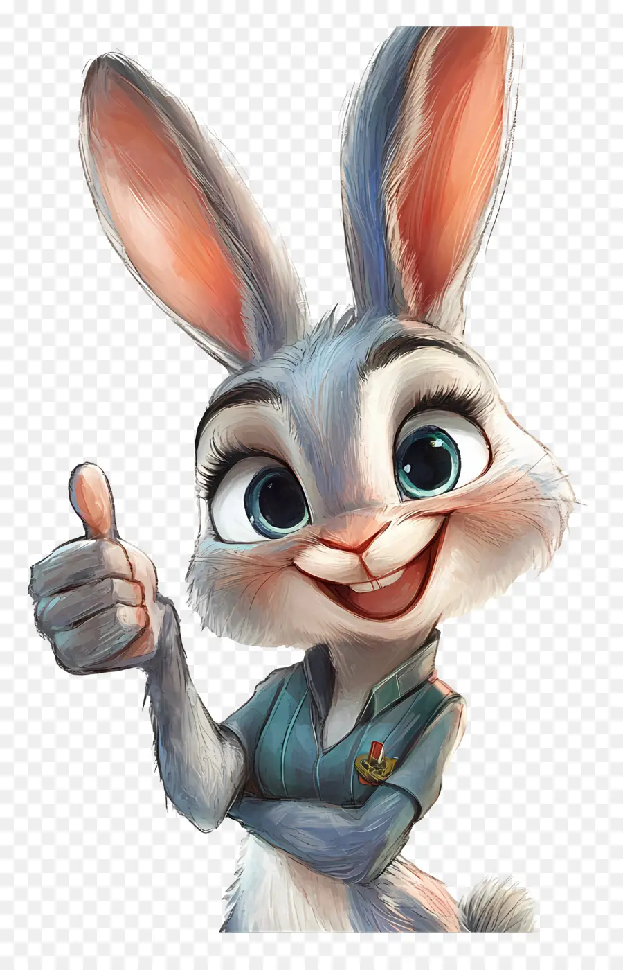 Judy Hopps，Conejo De Dibujos Animados Dando Pulgares Hacia Arriba PNG