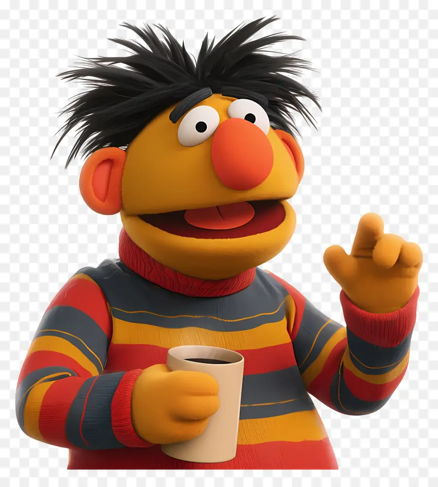 Ernie，Marioneta Naranja PNG