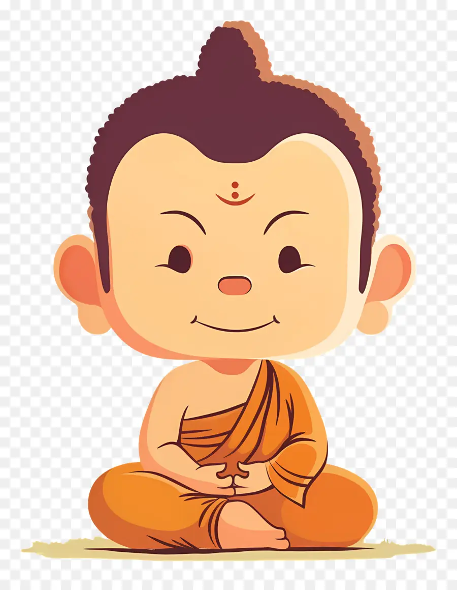 Buda，Monje Sonriente PNG