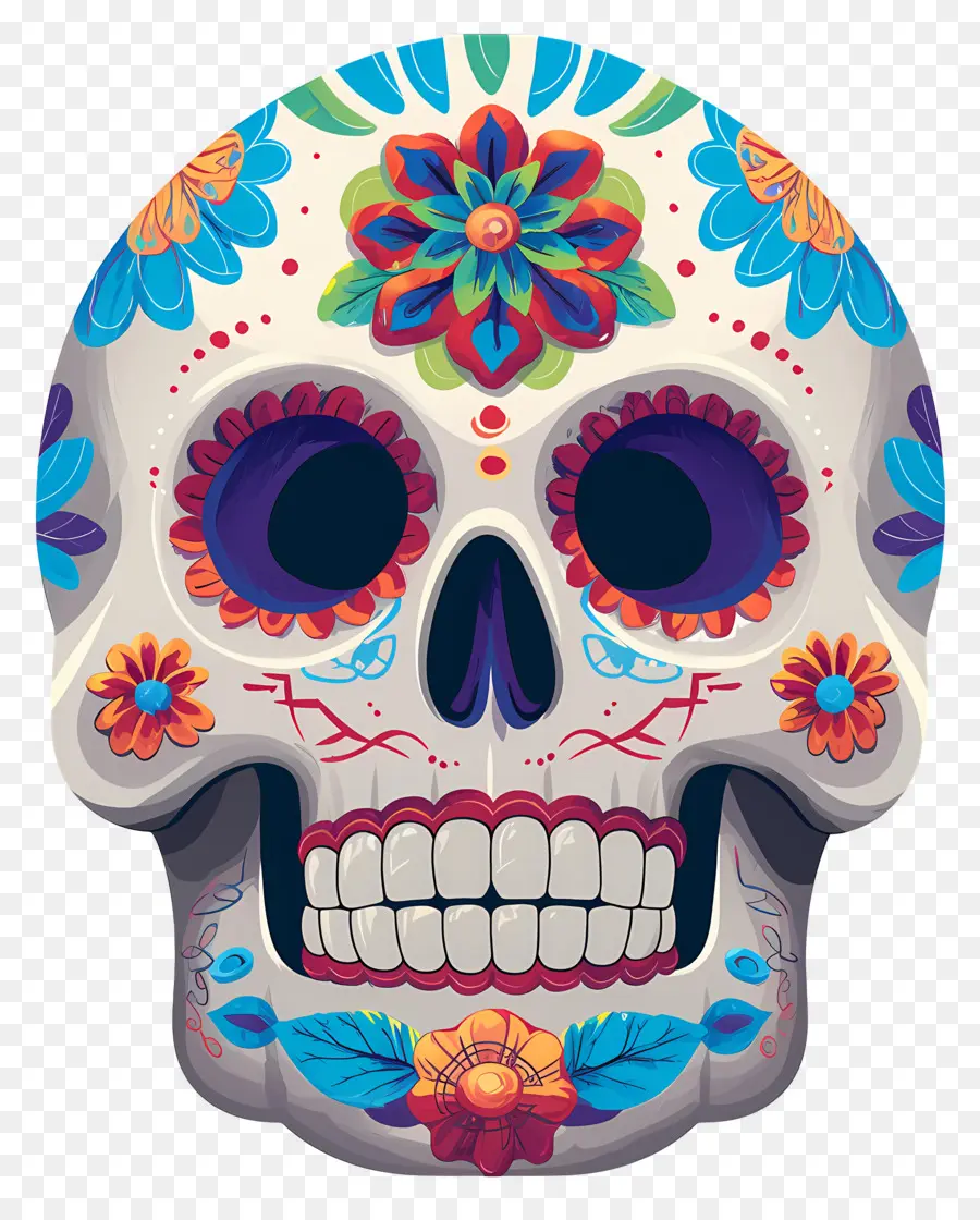 Calavera Mexicana，Calavera Decorada PNG