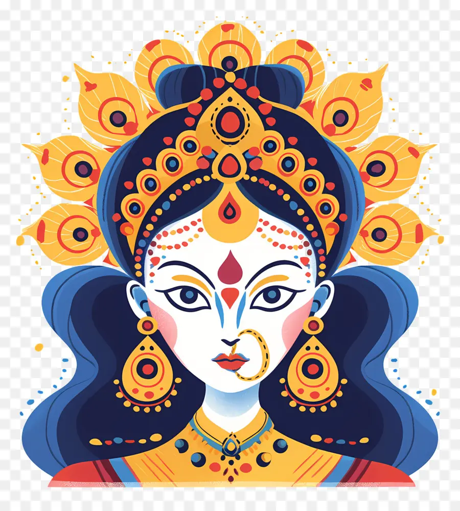 Dussehra，Diosa Azul PNG