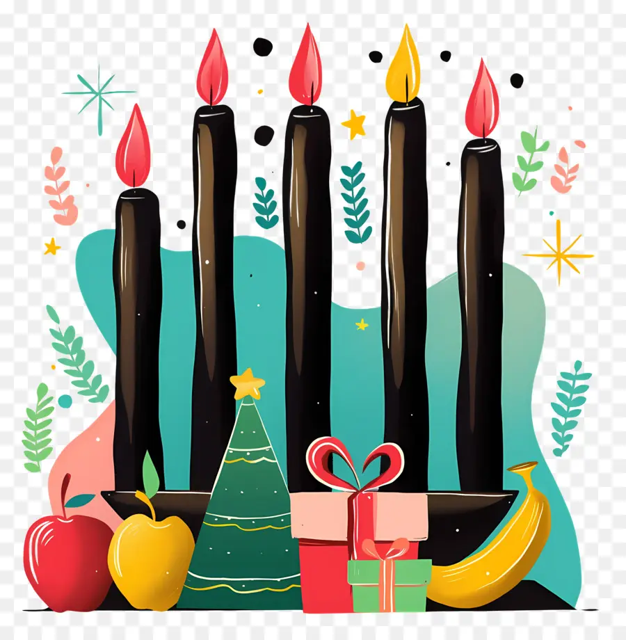 Feliz Kwanzaa，Velas Negras PNG