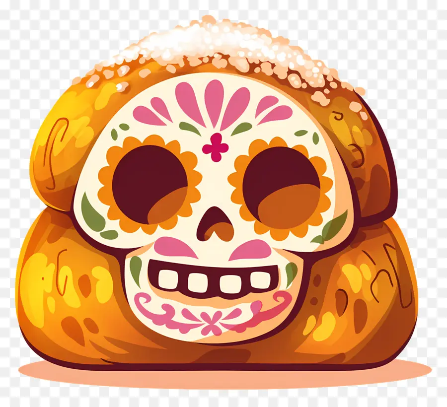 Pan De Muerto，Pan Decorado PNG