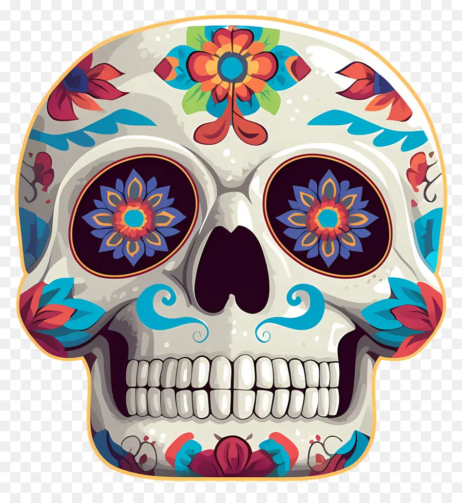 Calavera Mexicana，Calavera Decorada PNG