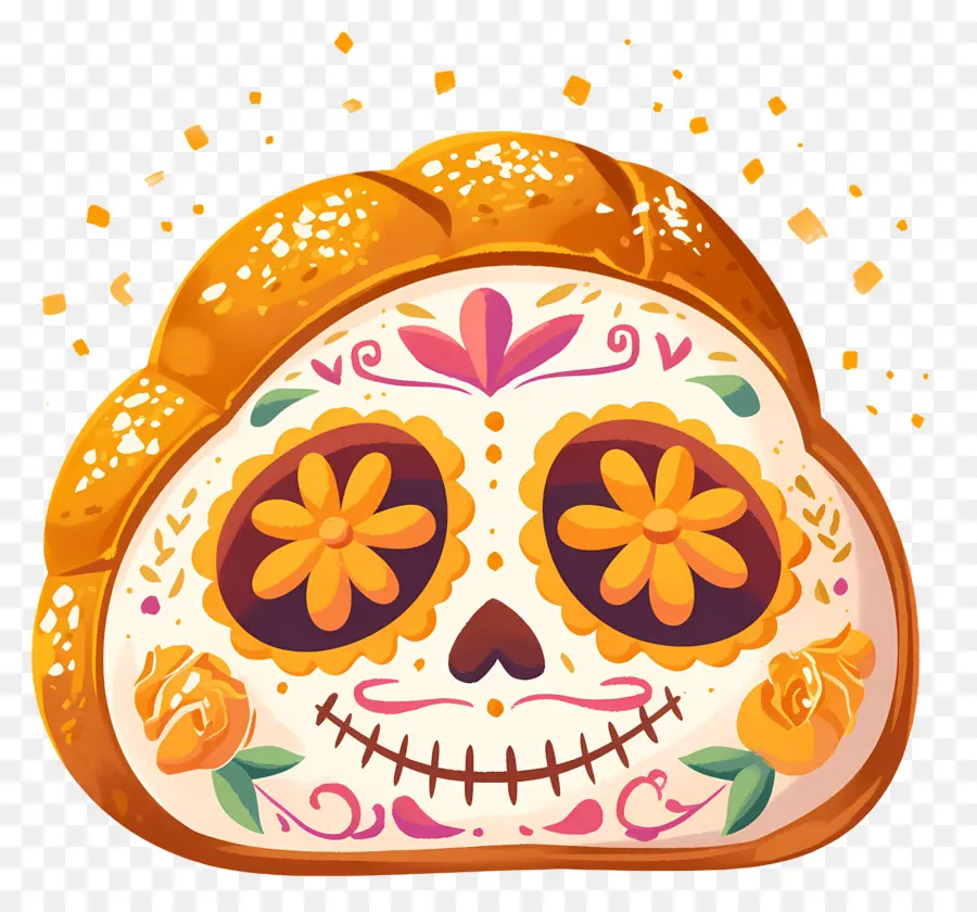 Pan De Muerto，Pan Decorado PNG